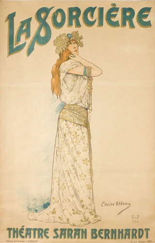 Louise Abbema - La Sorcière. Affiche pour le théâtre Sarah-Bernhardt