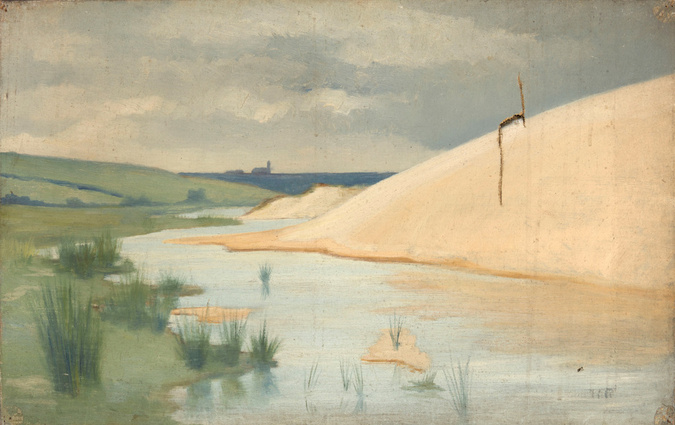Alphonse Osbert - La Rivière du Var à Biville, Diélette