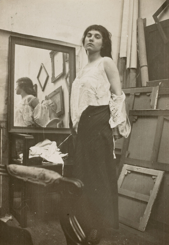Pierre Bonnard - Modèle retirant sa blouse dans l'atelier parisien de Bonnard