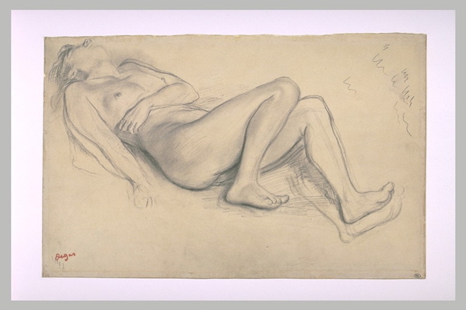 Edgar Degas - Femme nue, étendue sur le dos