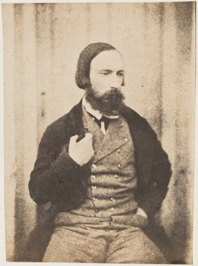 Auguste Vacquerie - Autoportrait de face, la main droite au revers de la veste