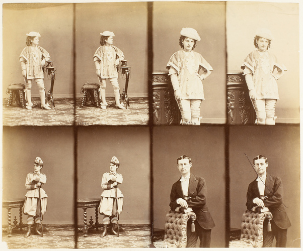 André Adolphe Eugène Disdéri - Mlle Alida et M. Protera en huit poses : six de l...