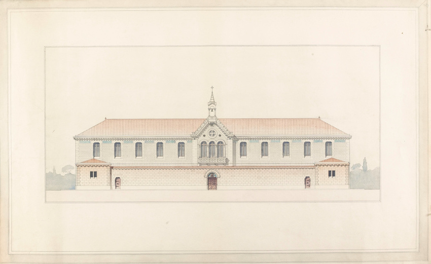Gaston Redon - Monastère, élévation principale
