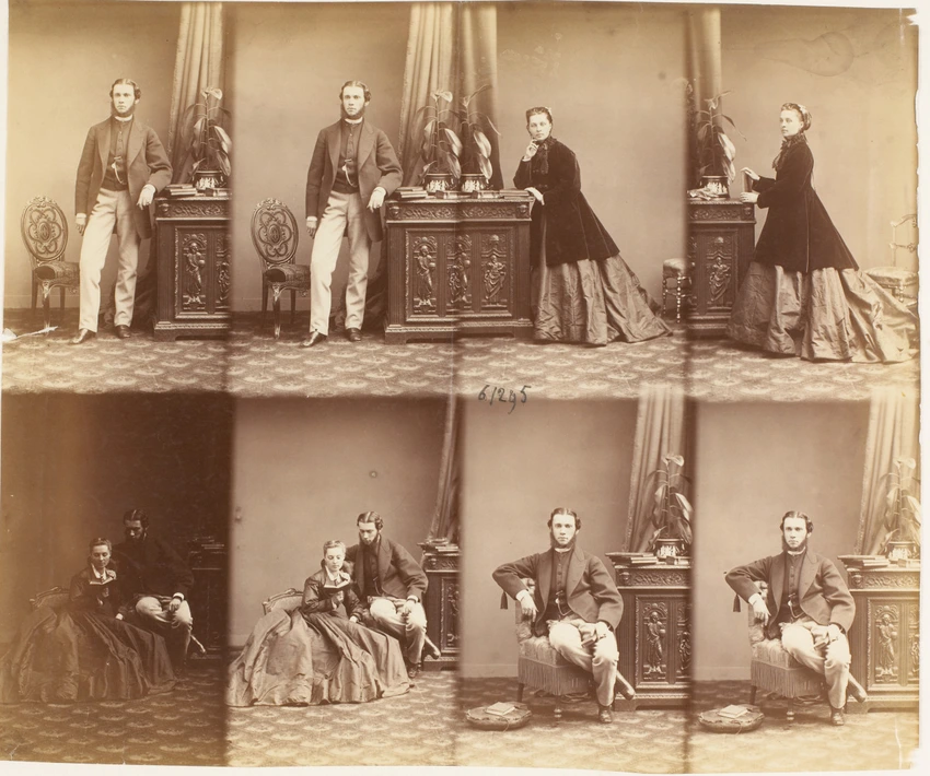 André Adolphe Eugène Disdéri - M. et Mme. Karitowski en huit poses