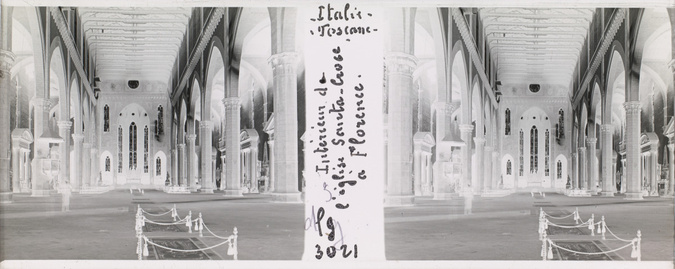 E. Serve-Louvat - Intérieur de l'église Santa Croce à Florence, Toscane
