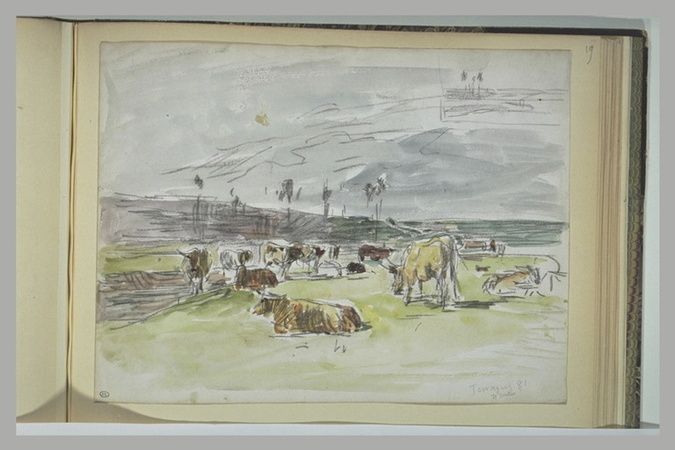 Troupeau de vaches dans un pâturage - Eugène Boudin | Musée d'Orsay