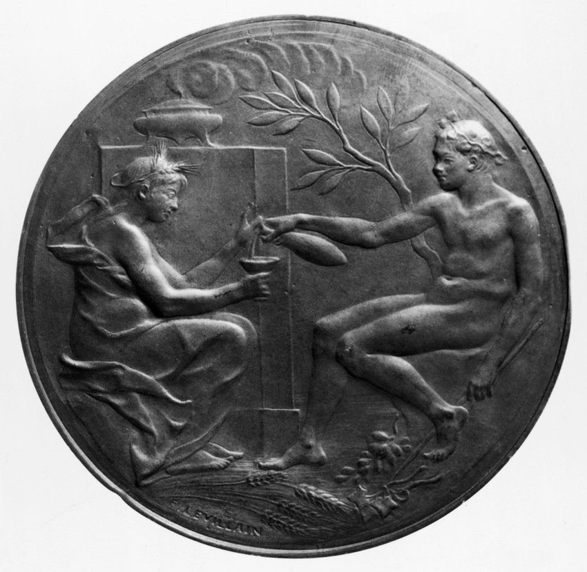 Ferdinand Levillain - Homme nu tendant à boire à une femme