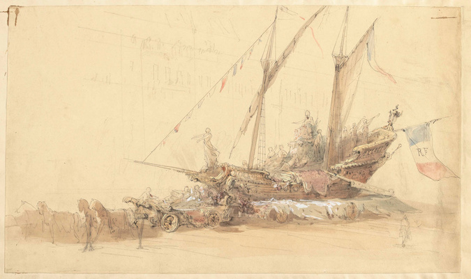 Jean-Camille Formigé - Char allégorique de la ville de Paris pour l'Exposition U...
