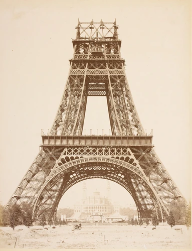 Louis-Emile Durandelle - La Tour Eiffel jusqu'au dessus de la 2ème plate forme l...