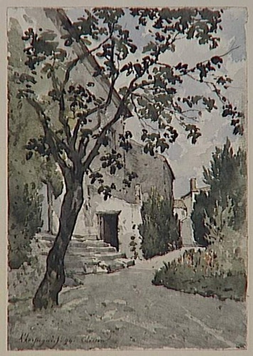 Henri Harpignies - Rue d'un village