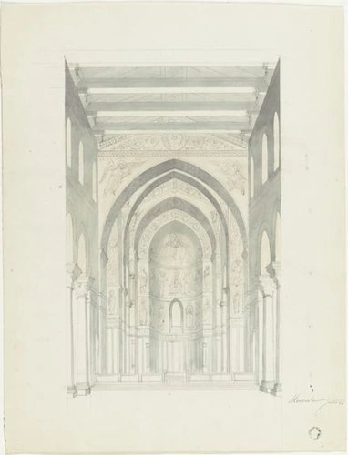 Alphonse Gosset - Eglise de Monreale, vue du choeur