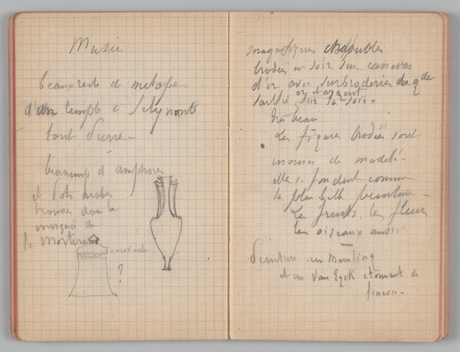 Charles-Justin Le Coeur - Carnet de notes concernant son voyage en Italie