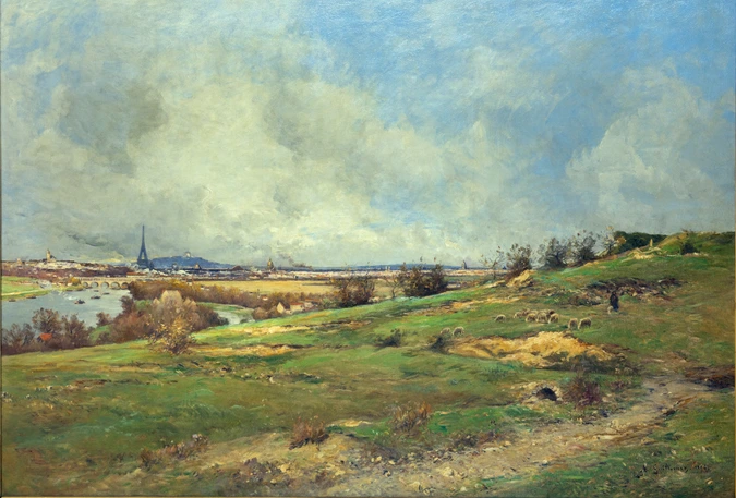 Antoine Guillemet - Paris vu de la butte des Moulineaux