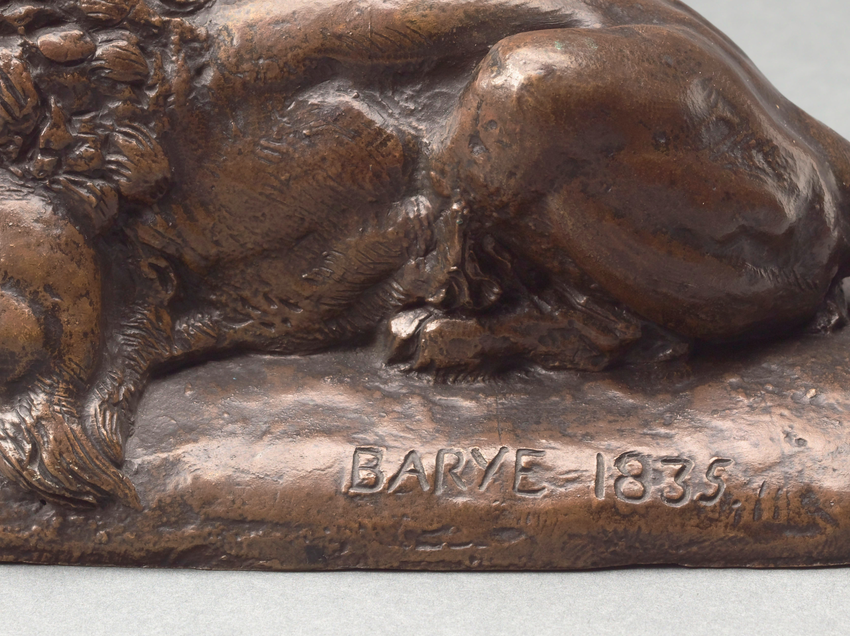 Lion tenant un guib - Antoine-Louis Barye