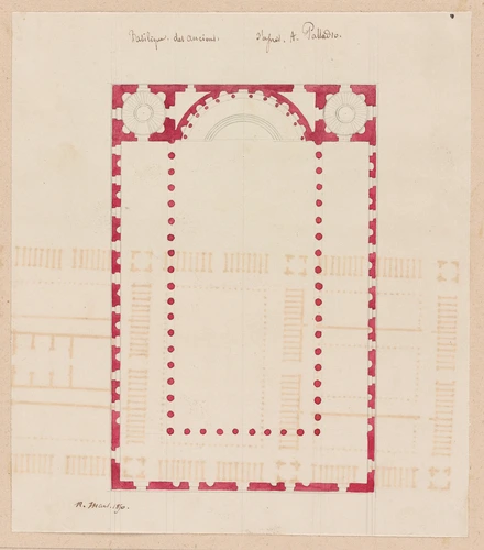 Edouard Villain - Plan pour une basilique des anciens, d’après Palladio