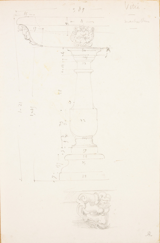 Victor Ruprich-Robert - Relevé de fonts baptismaux à Vitré