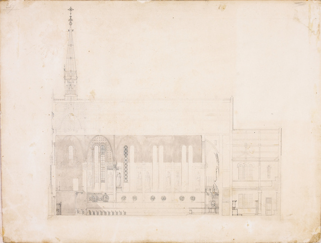 Victor Ruprich-Robert - Coupe longitudinale d'une église