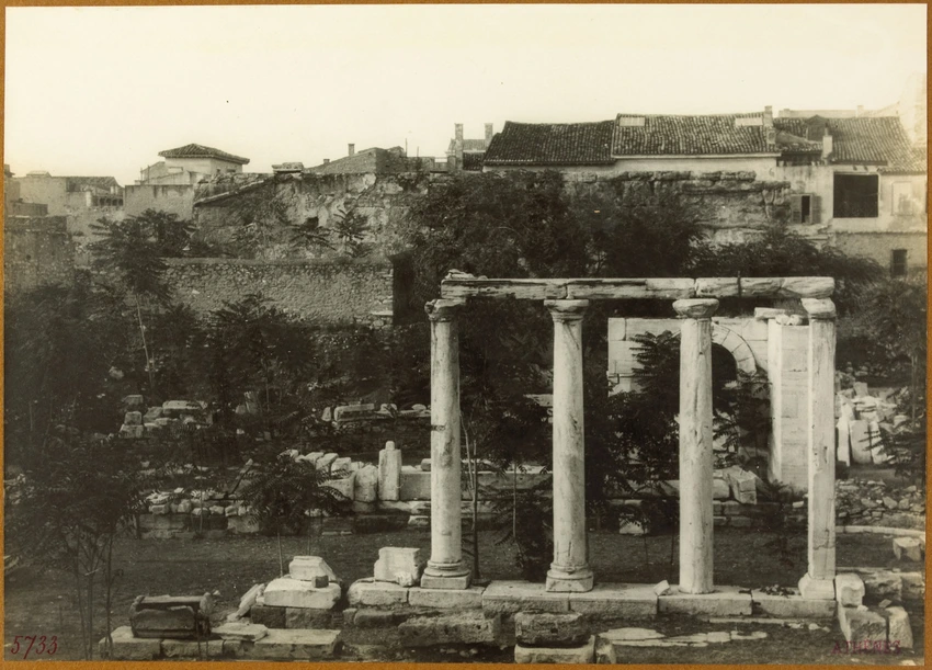 Athènes : ruines, temple, maisons - Anonyme