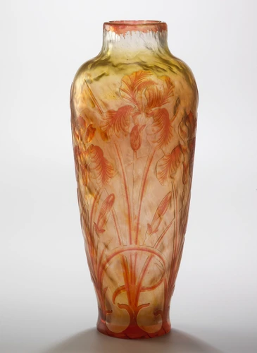 Cristallerie de Pantin - Vase à décor d'iris