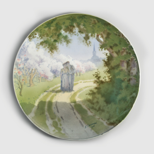 Manufacture Lachenal - Plat : "Promenade galante"