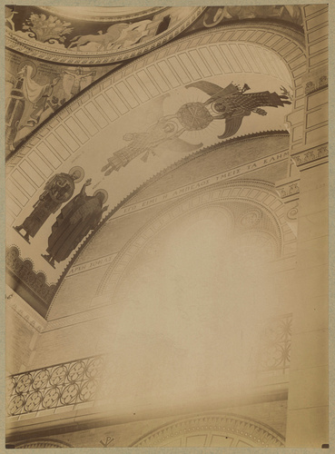 Anonyme - Cathédrale grecque de la rue Bizet à Paris, vue intérieure, détail d'u...