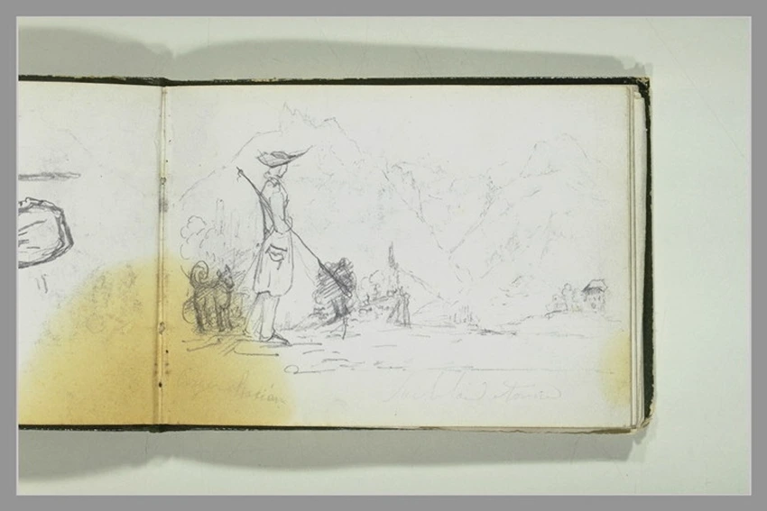 Gustave Courbet - Chasseur dans un paysage