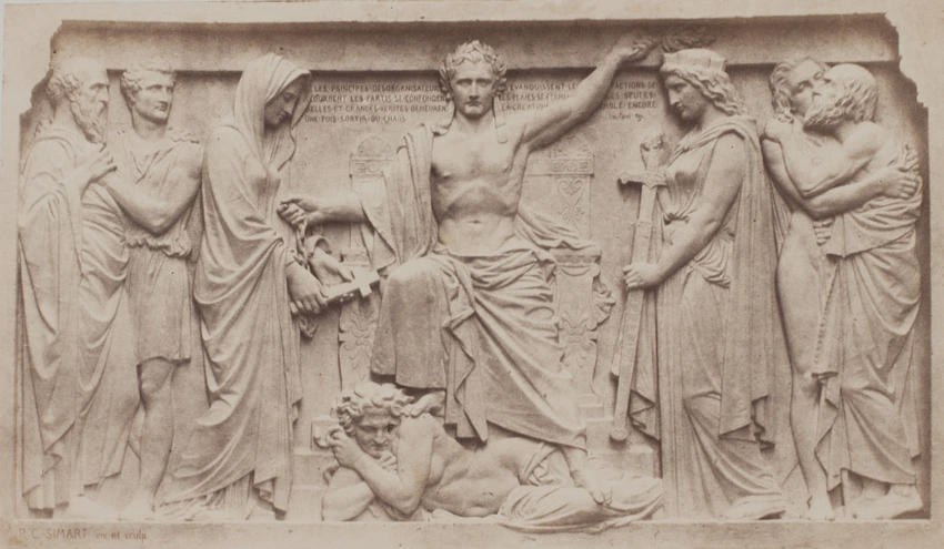 Tombeau de Naopléon aux Invalides. Bas-relief. La pacification des troubles civils - Anonyme