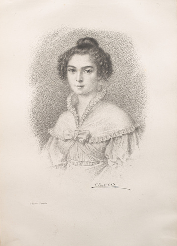 Anonyme - Adèle, gravure de Devéria