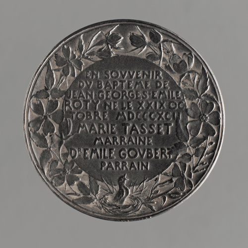 Oscar Roty - Maternité, frappe d'essai du revers de "Maternité"