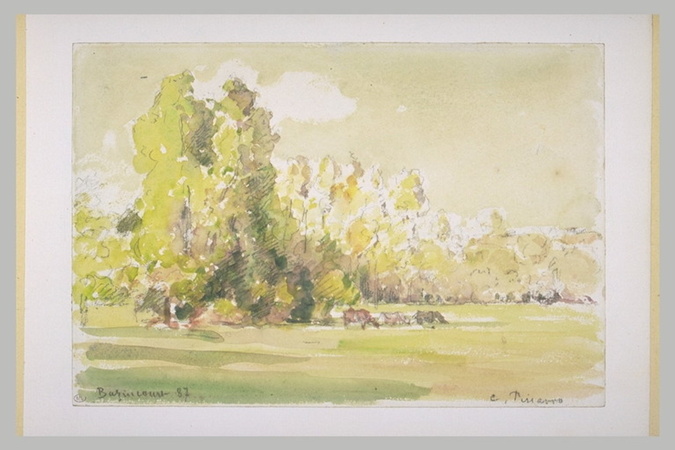 絵画 Camille Pissarro Printemps, Pruniers en Printemps, pruniers en fleurs, Pontoise - Wikipedia