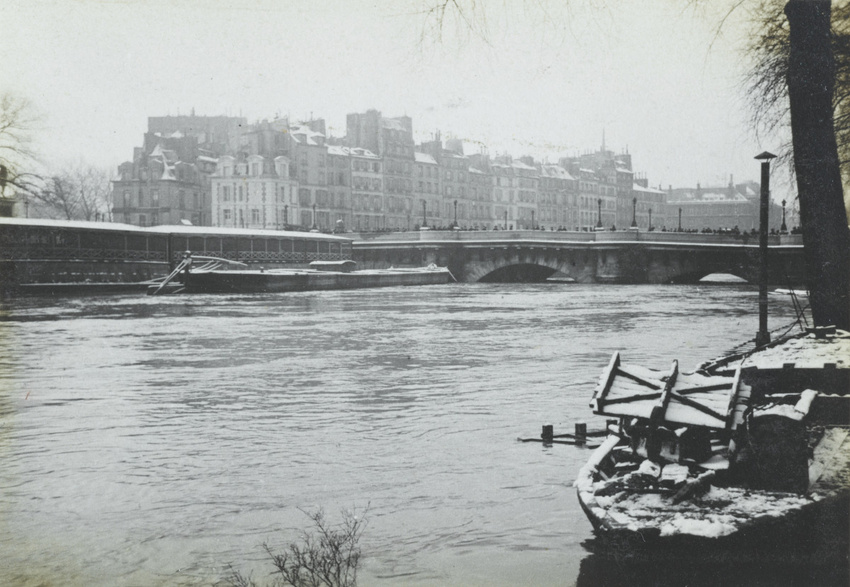 Charles Augustin Lhermitte - Paris, inondation, crue de la Seine en hiver