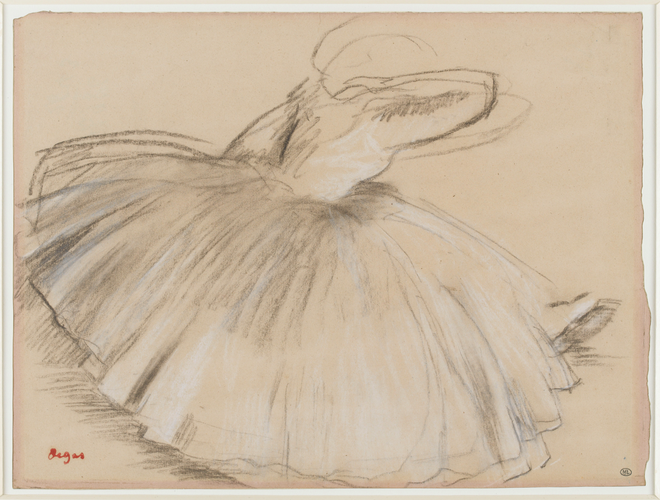 Edgar Degas - Danseuse assise vue de profil vers la droite