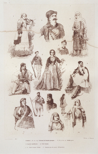 Raoul Brandon - Croquis de voyages : costumes grecs