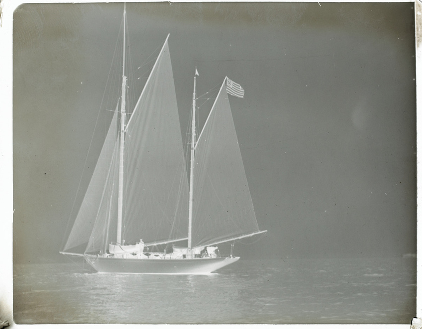 Paul Burty Haviland - Voilier avec un drapeau américain