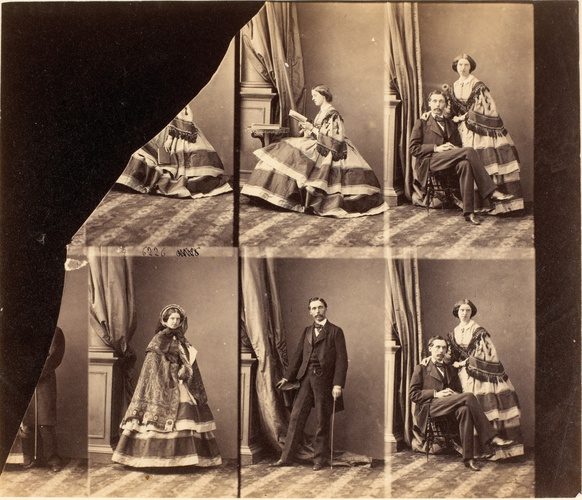 André Adolphe Eugène Disdéri - Comte et Comtesse de Blome en cinq poses, deux de...