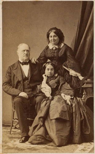 André Adolphe Eugène Disdéri - Duc et duchesse de Luynes, deux femmes et un homm...