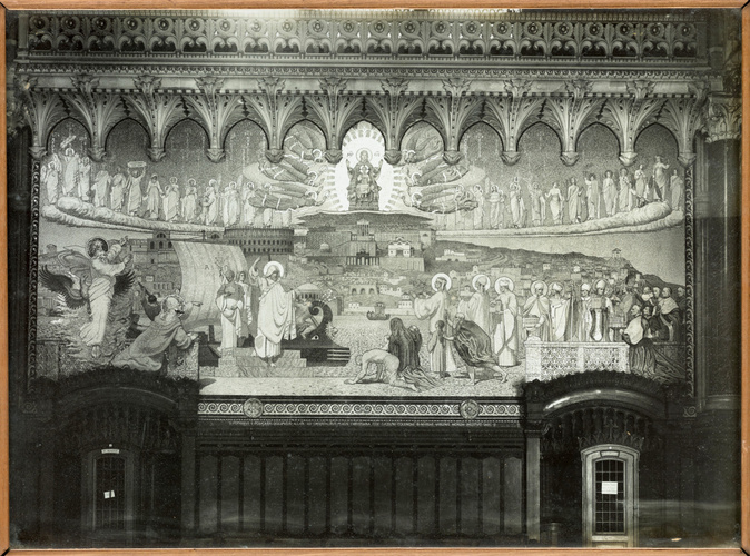 Charles Lameire - Lyon, basilique de Fourvière, photographie de la mosaïque de l...
