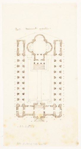 Edouard Villain - Plan de la Chapelle Expiatoire à Paris