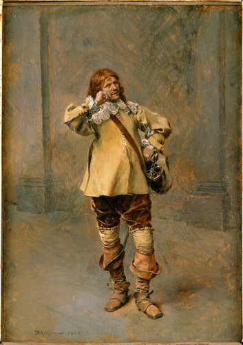 Ernest Meissonier - Gentilhomme frisant sa moustache