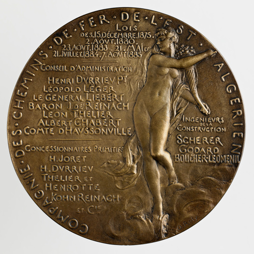 Oscar Roty - Compagnie des chemins de fer de l'est algérien - Ouverture de la li...