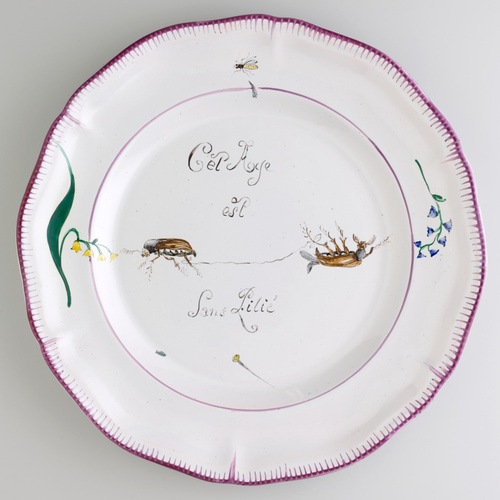 Charles Gallé - Assiette, service "Fables" : Cet âge est sans pitié