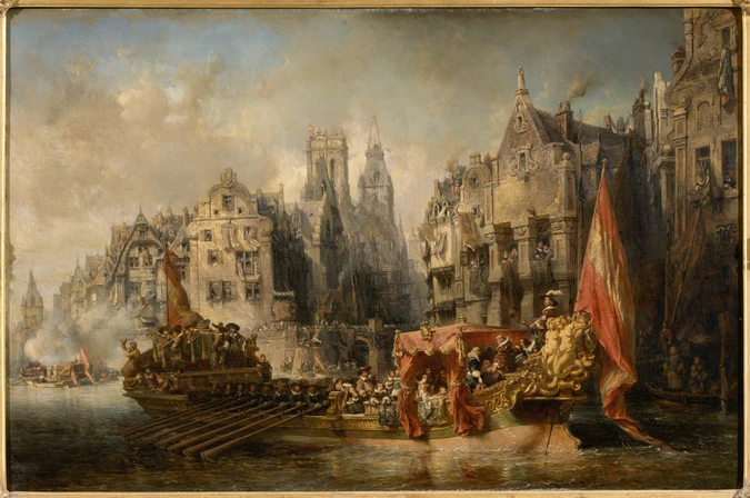 Eugène Isabey - Arrivée du duc d'Albe à Rotterdam