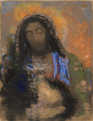 Tête de jeune femme, de profil à gauche - Odilon Redon