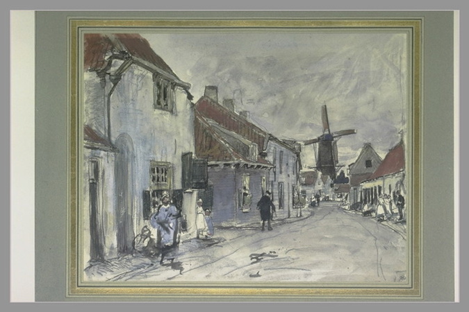 Johan Barthold Jongkind - Rue dans un village hollandais