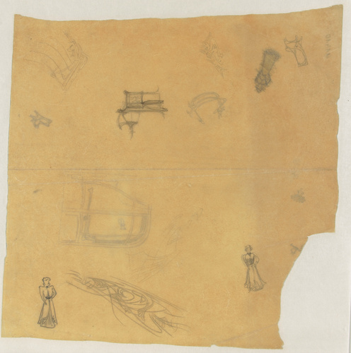 Hector Guimard - Paris 16e, 52 rue du Ranelagh, hôtel de M. Nozal : dessin d'att...