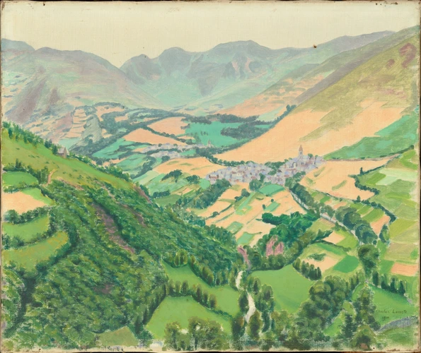 Charles Lacoste - Village dans la montagne