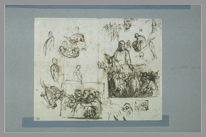 Jean-François Millet - Etudes pour le Christ et la femme adultère