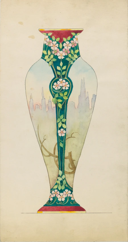 Modèle de décor pour un vase - Théophile Soyer