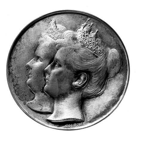 Anthonie Begeer - Wilhelmina, Koningin der Nederlanden - Emma, Koningin Weduwe R...
