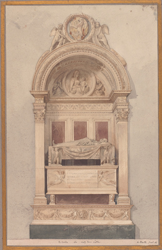 Louis Boitte - Italie du Nord, Tombeau de Leonardo Bruni dans l'église Santa Cro...
